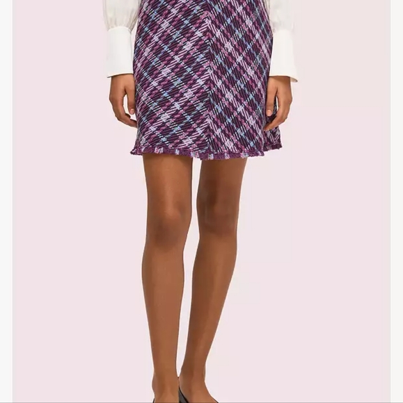 Kate Spade Plaid Tweed Skirt - Picture 2 of 5
